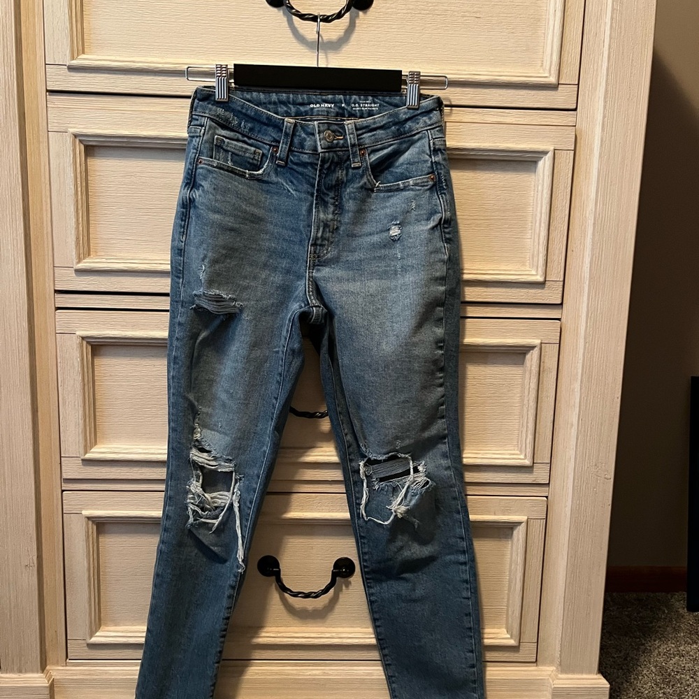 Distressed Blue Women's Jeans